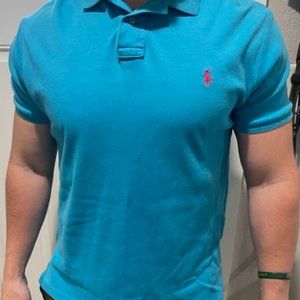 Polo Ralph Lauren Men's Custom-Fit Soft 100% Cotton Large, Turquoise / Teal